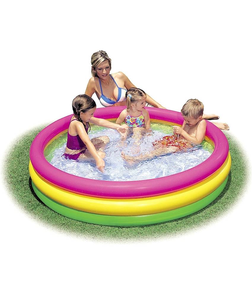 God Devotee Intex Inflatable 3 Feet Baby Swimming Pool/Bath Tub.