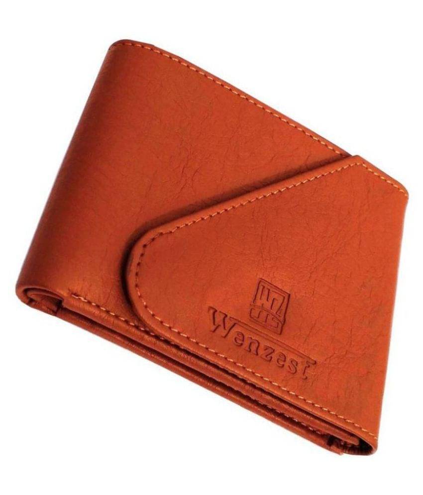     			WENZEST - Tan PU Men's Regular Wallet ( Pack of 1 )
