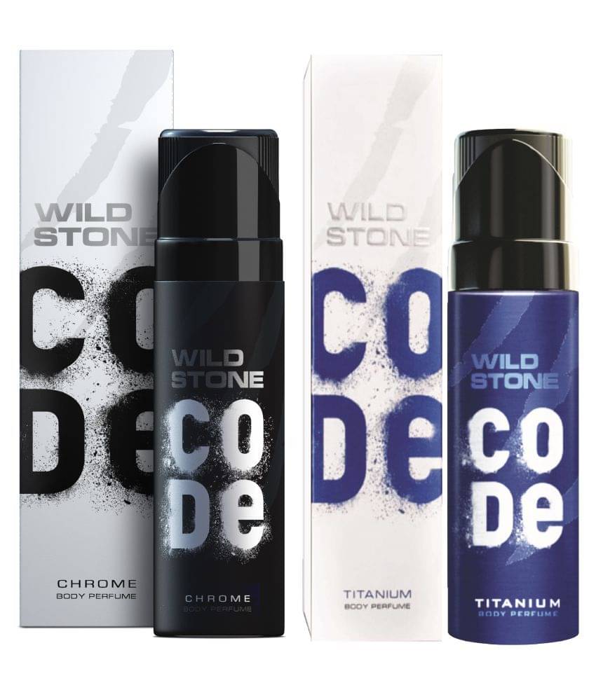 Wild Stone Code Chrome & Titanium Combo Perfume Body Spray - For Men (240 ml, Pack of 2) Wild Stone Code Chrome & Titanium Combo Perfume Body Spray - For Men (240 ml, Pack of 2)