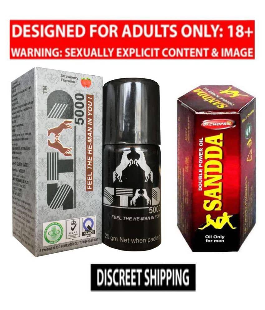 Stud 5000 DLAY spray & Double Power Sandda Massage oil For Men