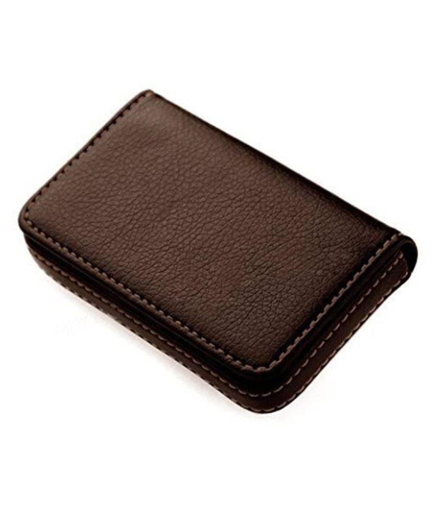     			AmtiQ High Quality & Stylish Soft Brown Leather ATM/Visiting Card Holder