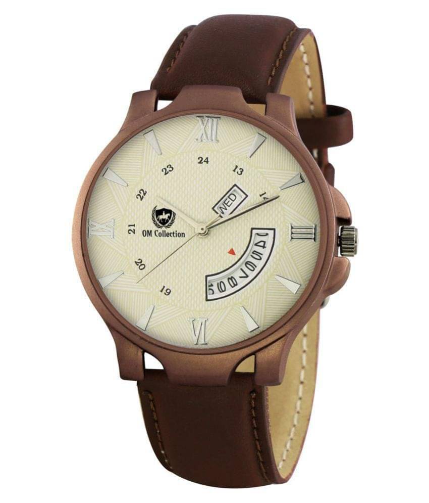     			Om Collection SKT09 Leather Analog