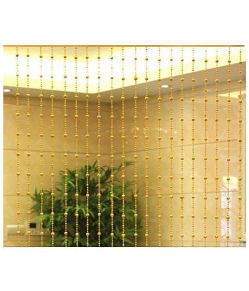 YUTIRITI Round Sparkling Plastic Strings Bead Hanging Curtain- 9ft, Golden