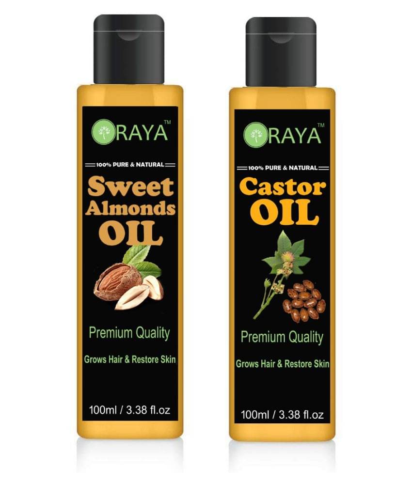ORAYA Almond & Castor oil (200) 240 ml Pack of 2 ORAYA Almond & Castor oil (200) 240 ml Pack of 2