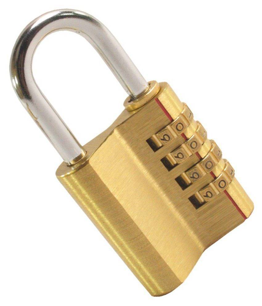     			4 Digit Own Password Bag Travel Resettable Lock Combination Security Padlock