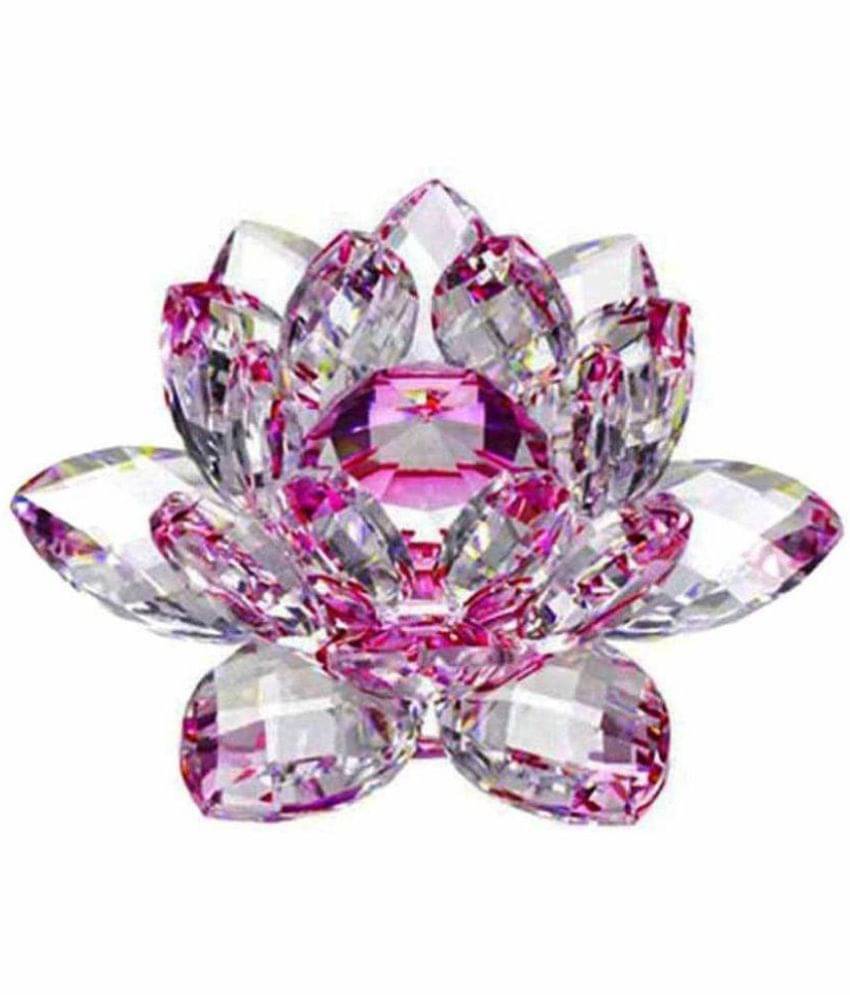     			King & Queen Pink Crystal Lotus Flower