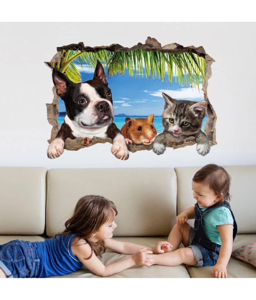 Jaamso Royals kids wall sticker Animals Sticker ( 70 x 50 cms )