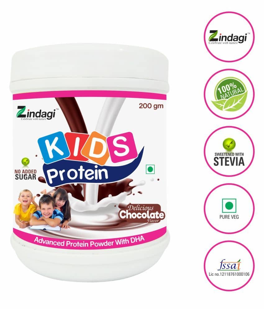 Zindagi Protein Powder For Kids - Kids Powder - Nutrition Drink Powder 200 gm Chocolate