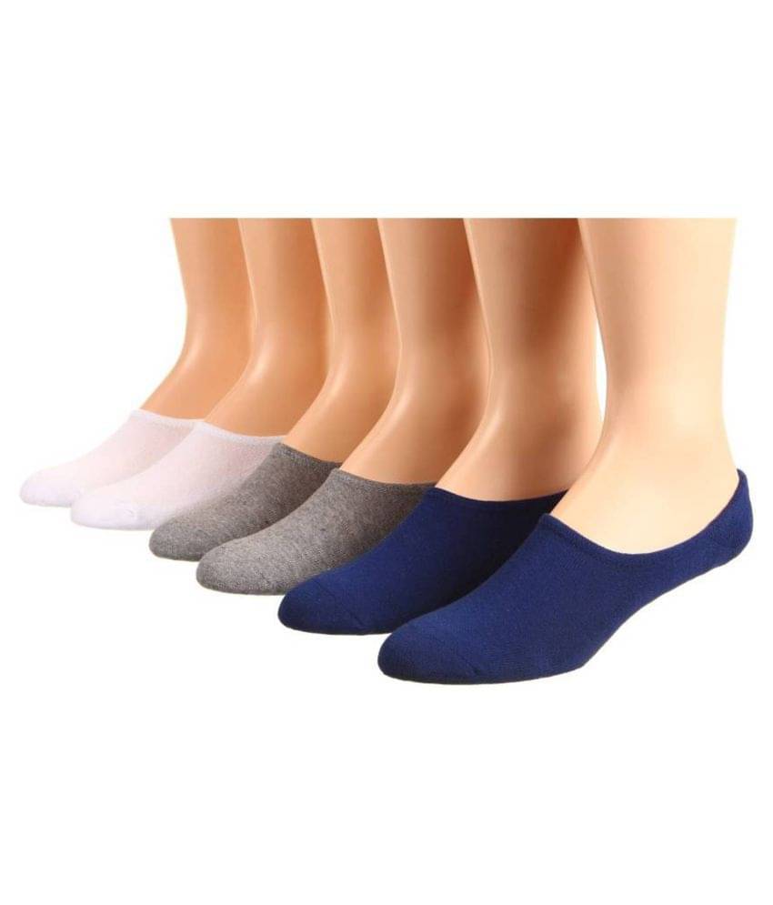     			Tahiro Multicolour Cotton Casual No Show Socks - Pack Of 3