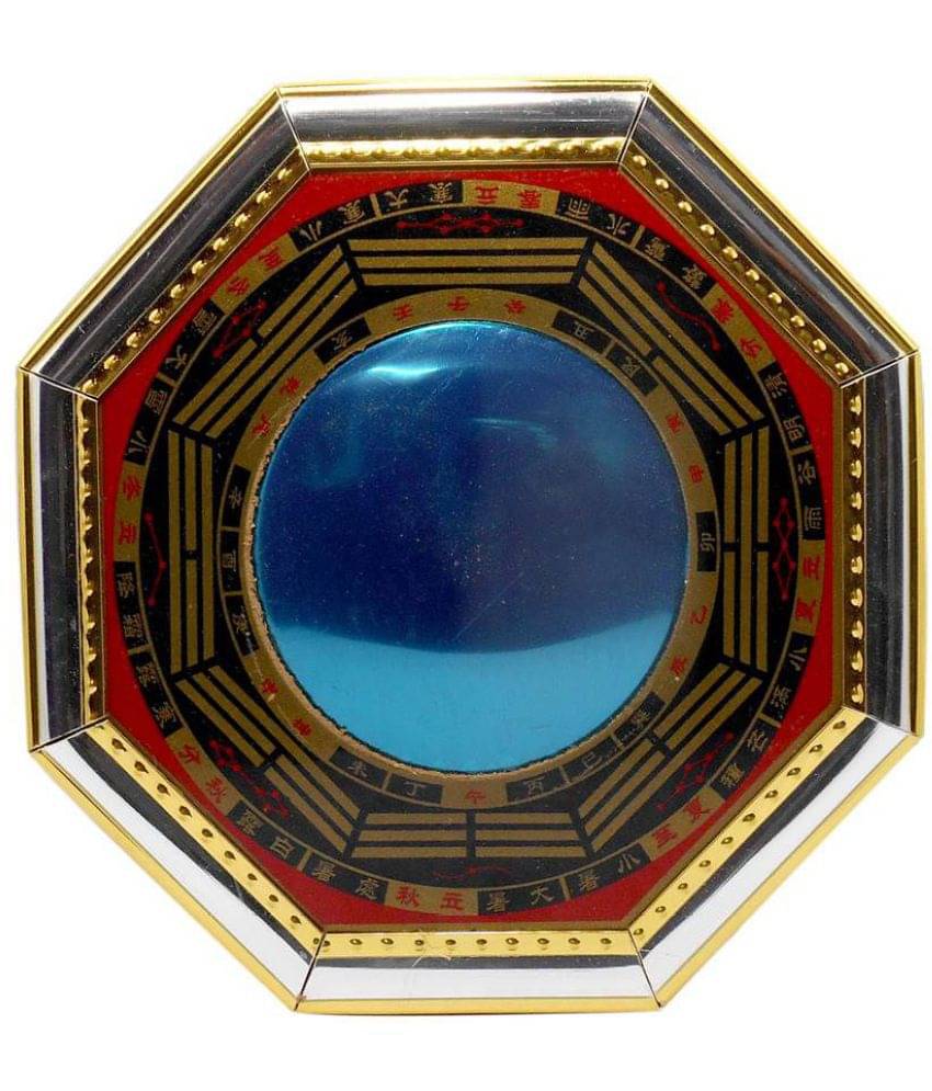     			Arina Collection Multicolour Wood Vastu / Feng Shui / Pakwa Mirror For Protection & Remove Out Side Negetive Energy