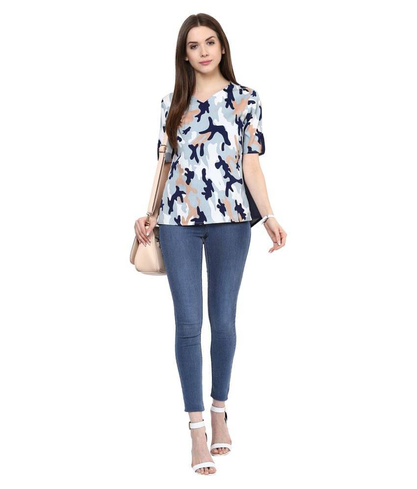 Zima Leto Women's Crepe Tunic ( Navy ) Zima Leto Women's Crepe Tunic ( Navy )