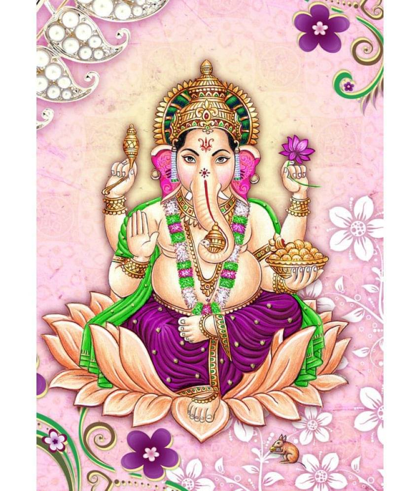 MAHALAXMI ART & CRAFT Ganesh Ji Hi Quality Paper Wall Poster Without Frame MAHALAXMI ART & CRAFT Ganesh Ji Hi Quality Paper Wall Poster Without Frame
