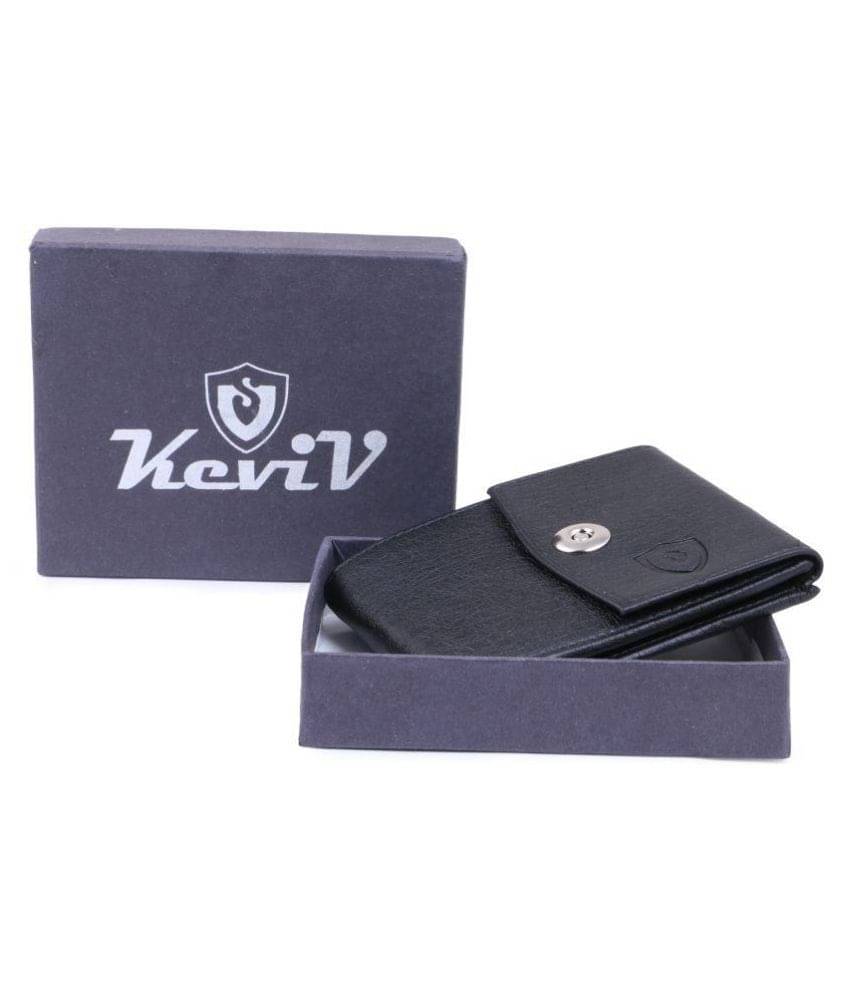     			Keviv - Black Leather Men's Regular Wallet ( Pack of 1 )
