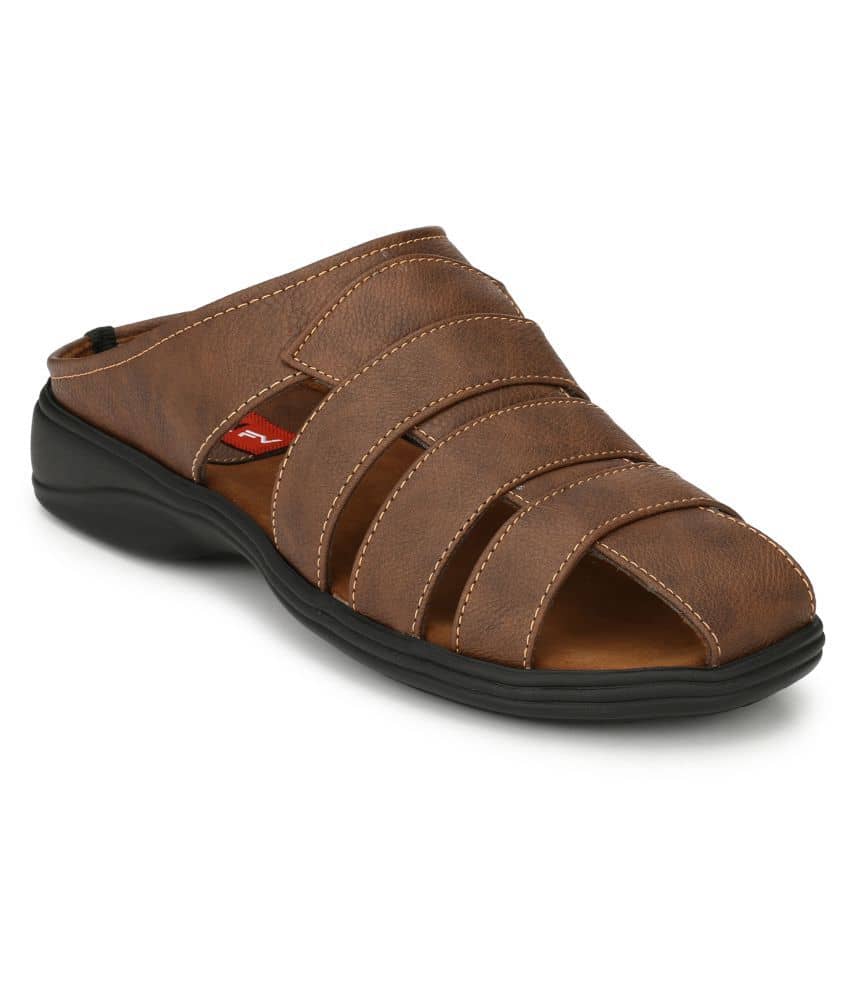 Fashion Victim 502 Brown Synthetic Leather Sandals