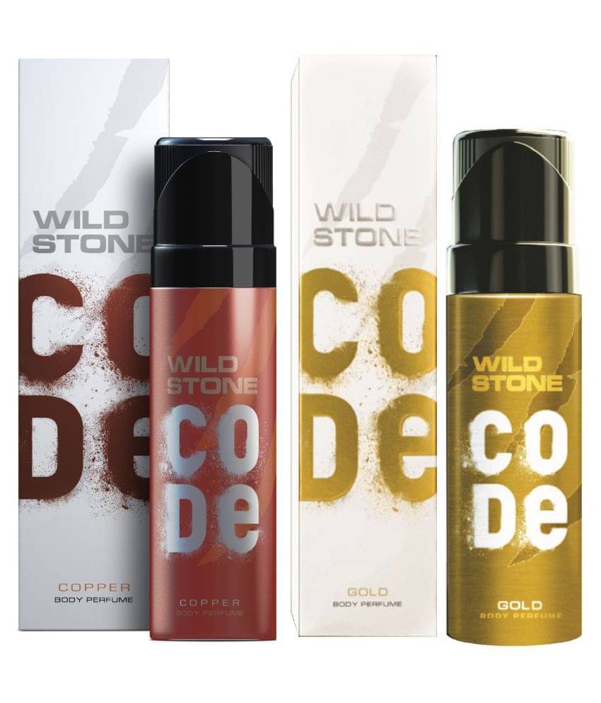     			Wild Stone Code Copper & Gold Combo Perfume Body Spray - For Men (240 ml, Pack of 2)