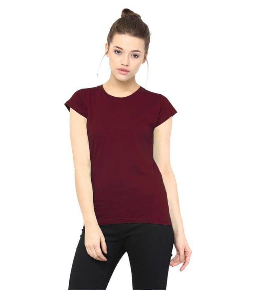 Miss Chase Women's Cotton Regular Top ( Maroon )     			Miss Chase Women's Cotton Regular Top ( Maroon )