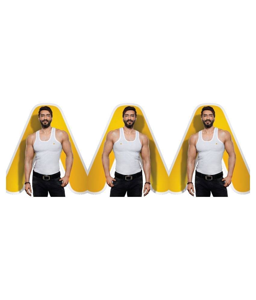    			Amul comfy RN White Sleeveless Vests Pack of 3