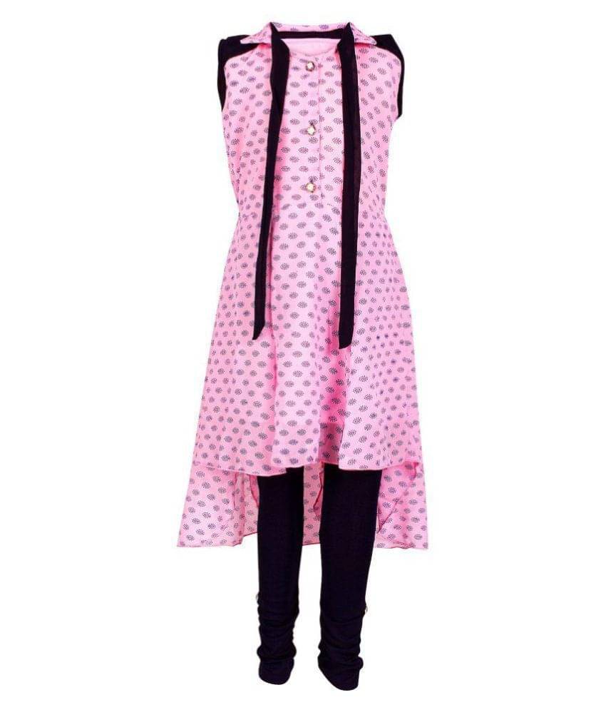     			Arshia Fashions Girls Net ( Pack of 2 , Pink )