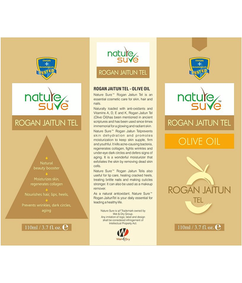 Nature Sure Rogan Jaitun Tail (Olive Oil) for Men & Women - 1 Pack (110ml)
