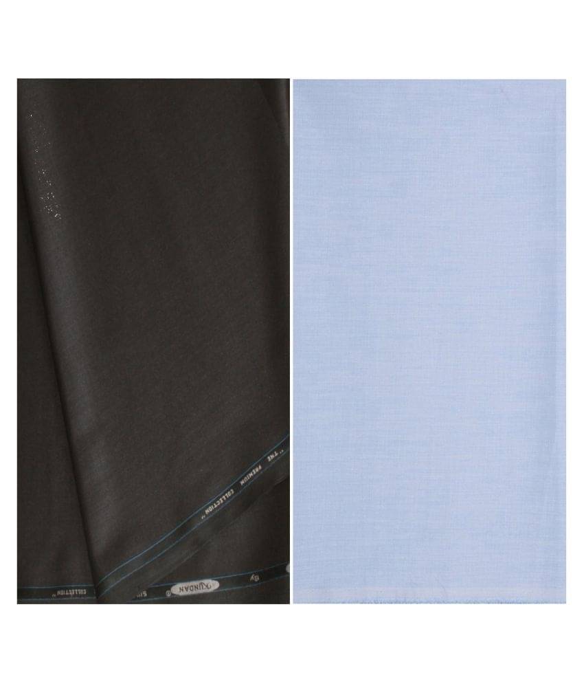     			KUNDAN SULZ GWALIOR - Multi Cotton Blend Men's Unstitched Shirts & Trousers ( Pack of 2 )