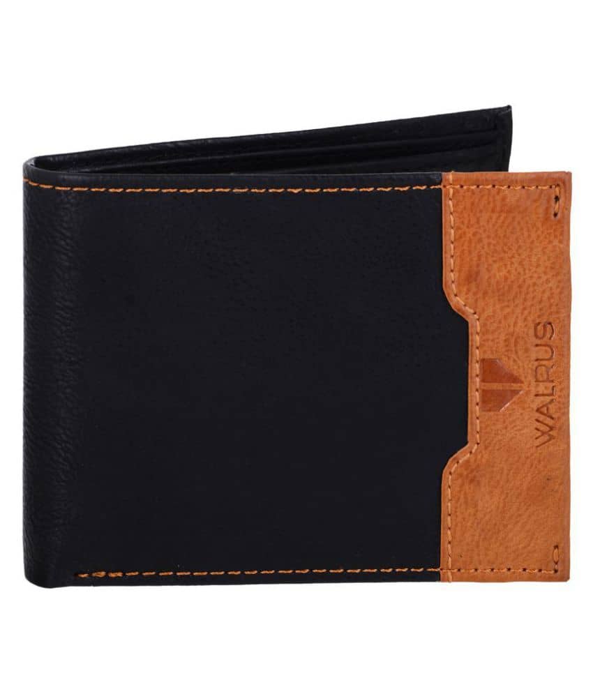 Walrus Leather Black Casual Regular Wallet - Handbags | Buy online on ZillyBuy