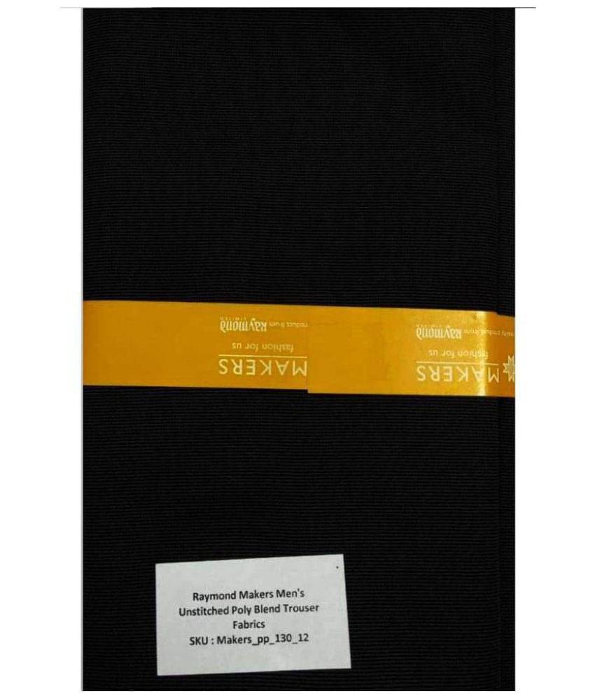 Raymond - Black Cotton Blend Men's Unstitched Pant Piece ( Pack of 1 ) Raymond - Black Cotton Blend Men's Unstitched Pant Piece ( Pack of 1 )