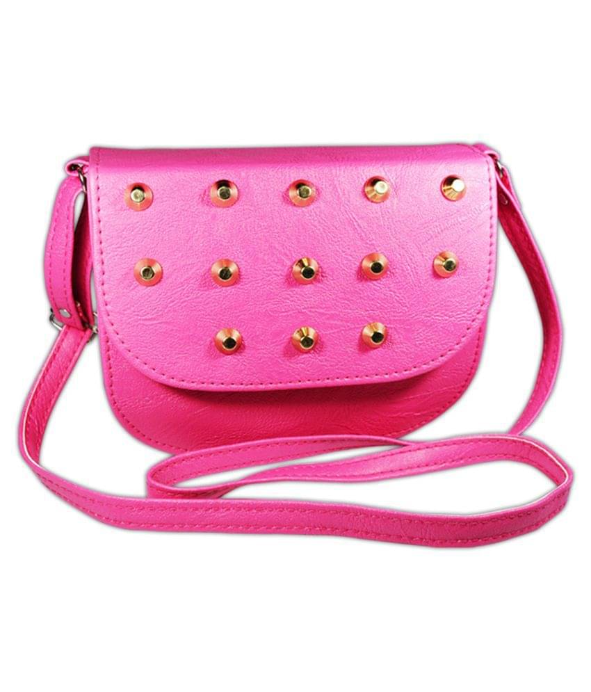     			Adbeni Stylish Sling Bag For Girls (Pink)