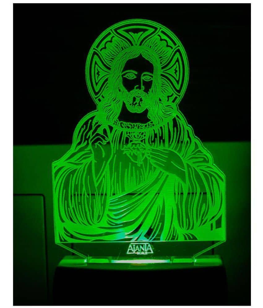Ajanta jesus Code : 2093 3D ) Night Lamp Multi - Pack of 1 - Electricals | Buy online on ZillyBuy