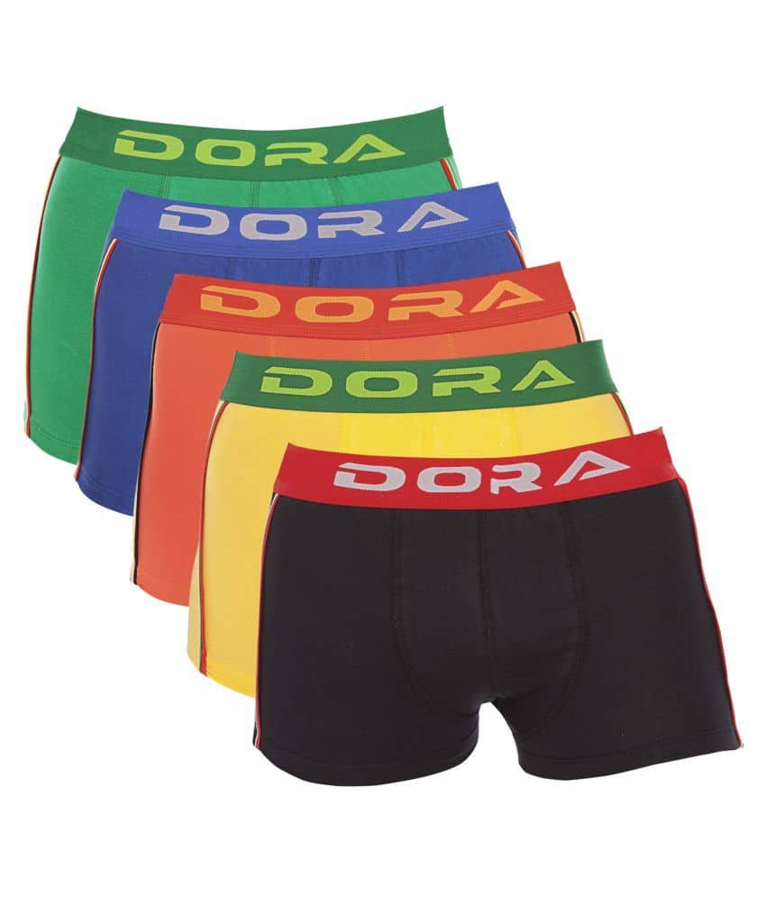 Dora+ Pack of 5 Cotton Boxers For Men's ( Multi )