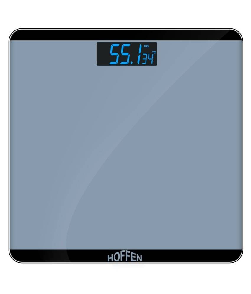 Hoffen Digital Electronic LCD Personal Health Body Fitness Bathroom Weighing Scale HO-18 Grey Grey Hoffen Digital Electronic LCD Personal Health Body Fitness Bathroom Weighing Scale HO-18 Grey Grey