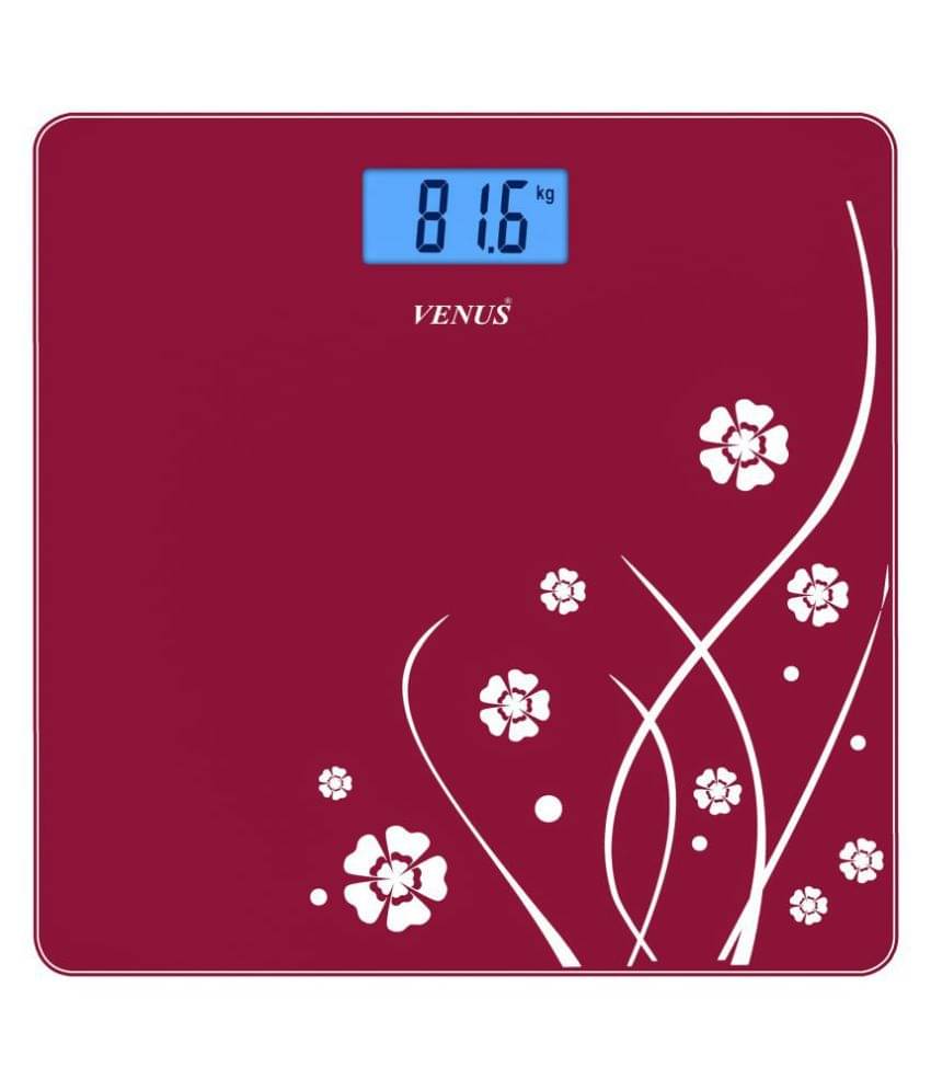 Venus Digital Electronic LCD Personal Health Body Fitness Bathroom Weighing Scale EPS-6399 Red Red Venus Digital Electronic LCD Personal Health Body Fitness Bathroom Weighing Scale EPS-6399 Red Red