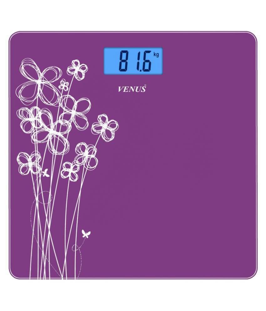 Venus Digital Electronic LCD Personal Health Body Fitness Bathroom Weighing Scale EPS-6399 Purple Purple     			Venus Digital Electronic LCD Personal Health Body Fitness Bathroom Weighing Scale EPS-6399 Purple Purple