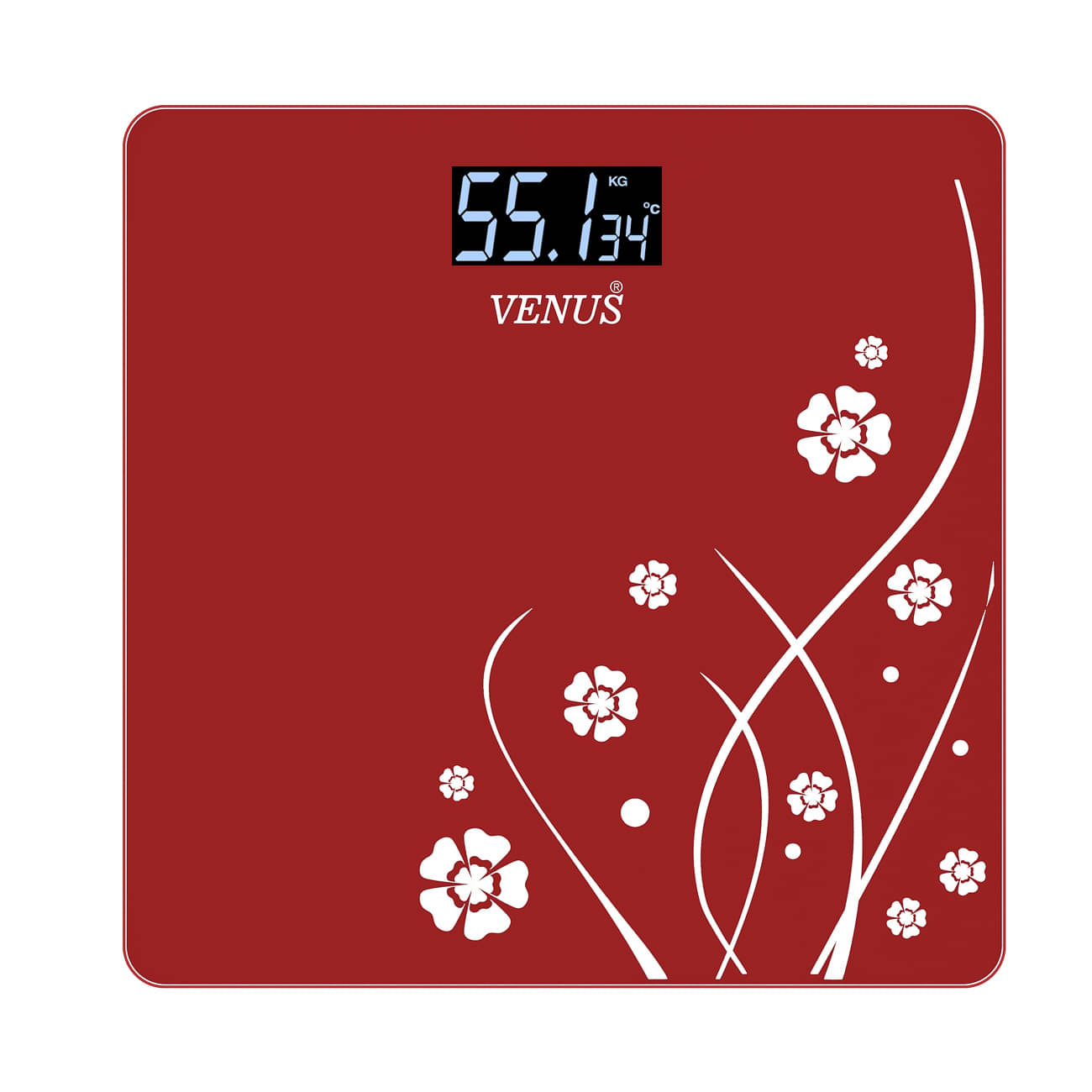     			Venus Digital Electronic LCD Personal Health Body Fitness Bathroom Weighing Scale EPS-2001 Red Red