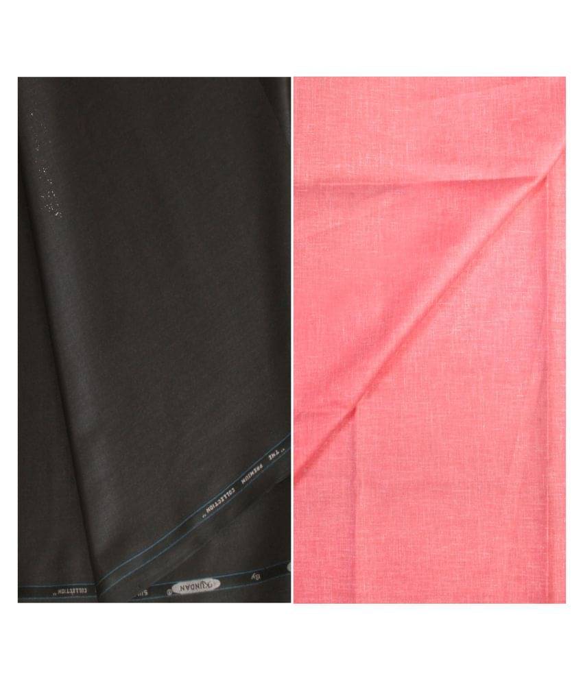 KUNDAN SULZ GWALIOR Pink Cotton Blend Unstitched Shirts & Trousers Pack of 1 Pant and Shirt Piece KUNDAN SULZ GWALIOR Pink Cotton Blend Unstitched Shirts & Trousers Pack of 1 Pant and Shirt Piece