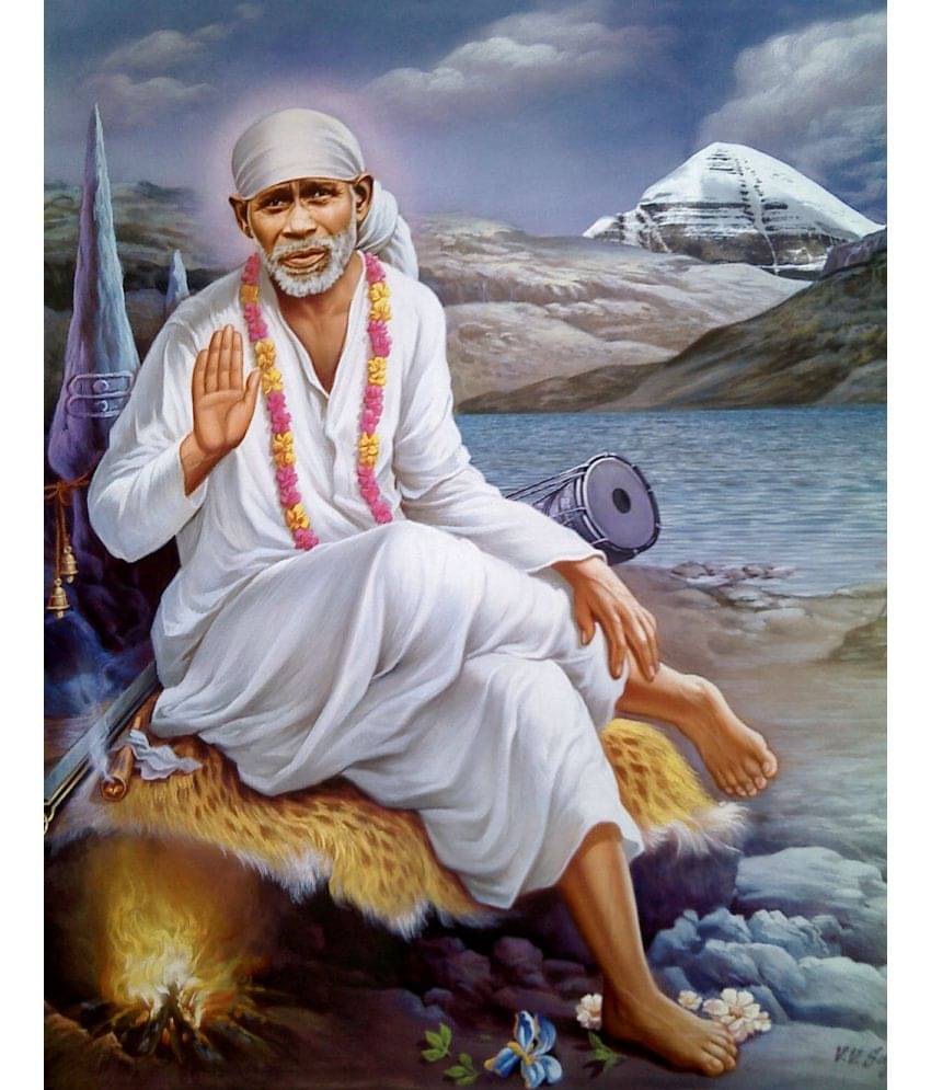     			MAHALAXMI ART & CRAFT Sai baba  4    Paper Wall Poster Without Frame
