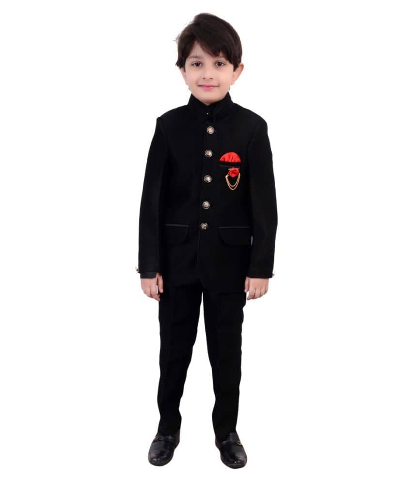 Arshia Fashions Boys Polyester Suit ( Pack of 3 , Black )