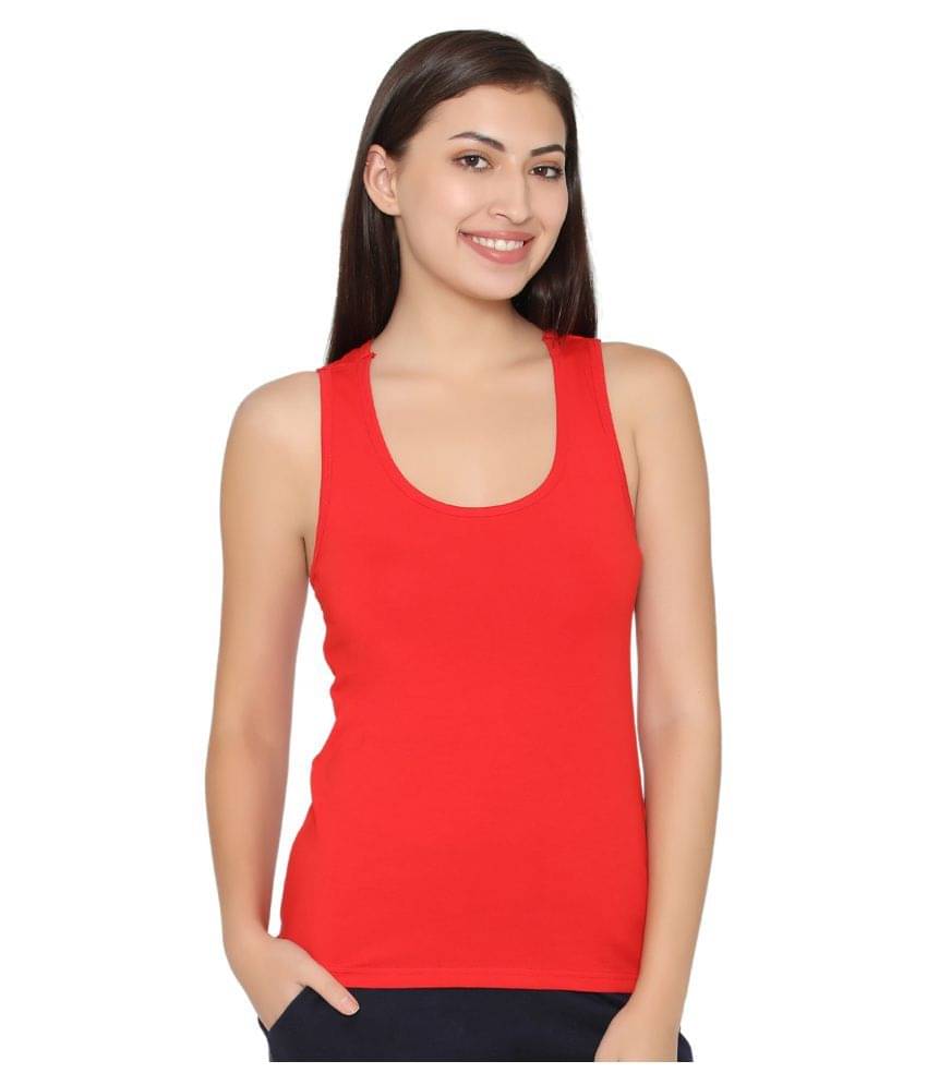 Clovia Cotton Tanks - Red Clovia Cotton Tanks - Red