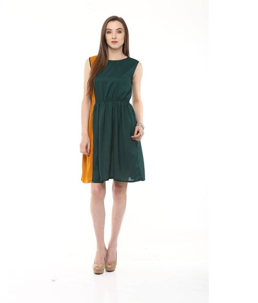     			Zima Leto Women Polyester A-line Dress ( Green )