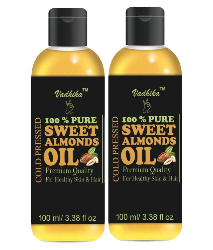 Vadhika 100 % Pure & Natural Almonds oil sweet almonds 200 ml Pack of 2 Vadhika 100 % Pure & Natural Almonds oil sweet almonds 200 ml Pack of 2