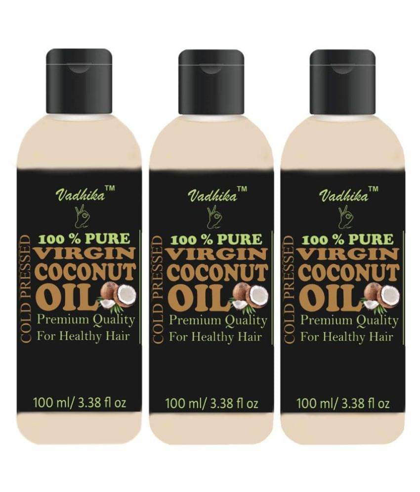 Vadhika 100 % Organic coconut oil Virgin coconut 100 ml Pack of 3 Vadhika 100 % Organic coconut oil Virgin coconut 100 ml Pack of 3