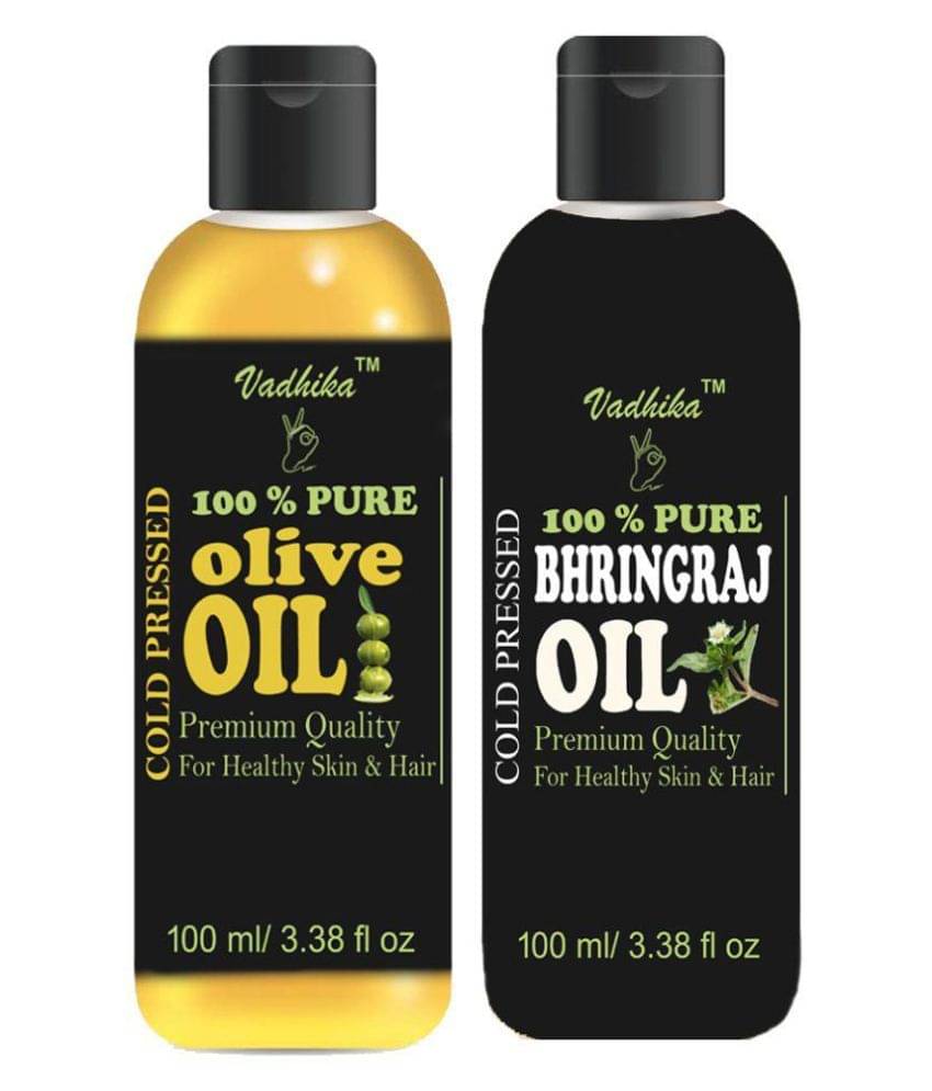     			Vadhika 100 % Pure & Natural Olive Oil & Bhrinraj Oil 200 ml Pack of 2