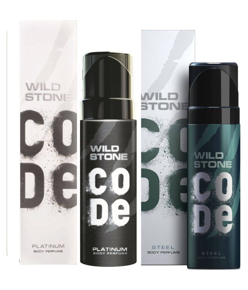     			Wild Stone Code Platinum & Steel Combo Perfume Body Spray - For Men (240 ml, Pack of 2)