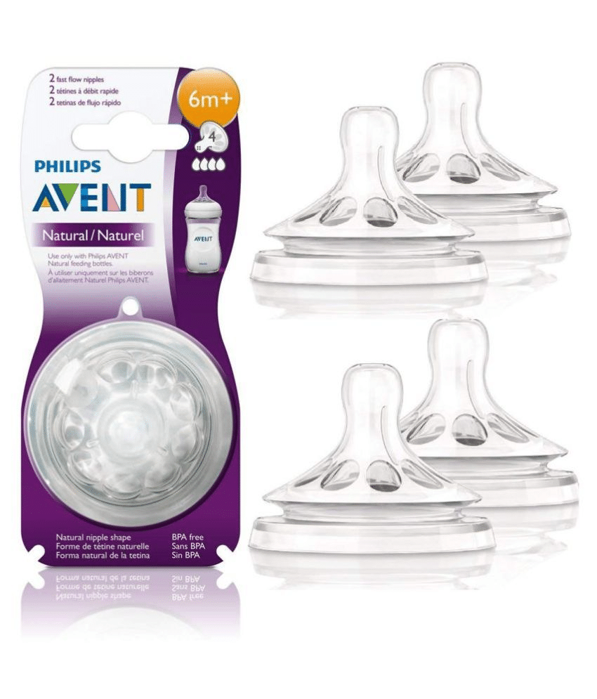     			Philips Avent Fast Flow nipple Silicone Nipple ( 4 pcs )
