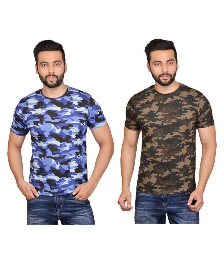     			British Terminal Pack of 1 100 Percent Cotton Regular Fit Men's T-Shirt ( Multi )