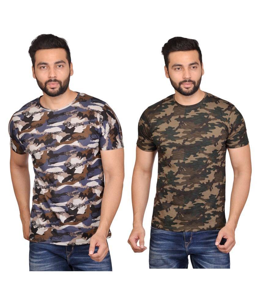     			British Terminal Pack of 1 100 Percent Cotton Regular Fit Men's T-Shirt ( Multi )