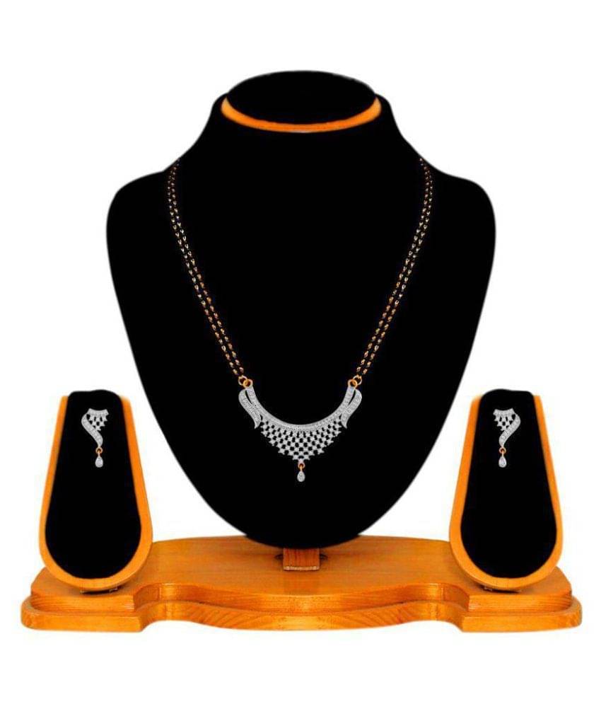     			Navya Collections Silver Alloy Mangalsutra Set