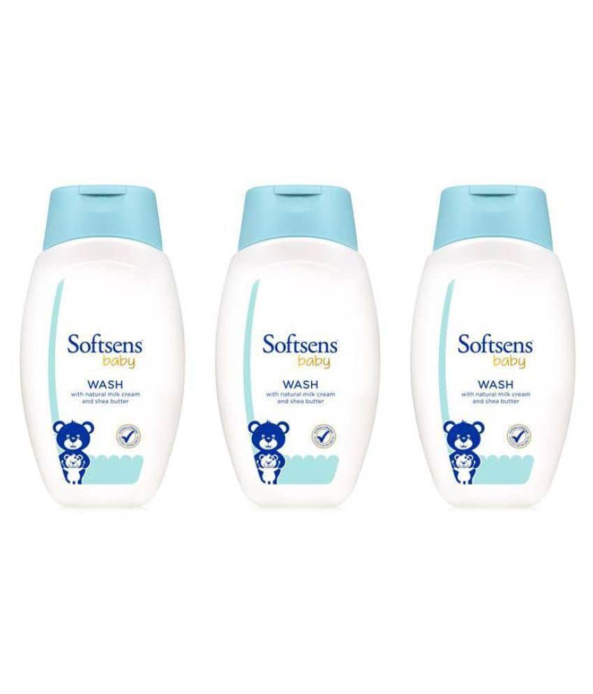 Sotftsens Baby TEAR FREE Baby Wash with natural milk cream & shea butter, 200ml, Pack of 3