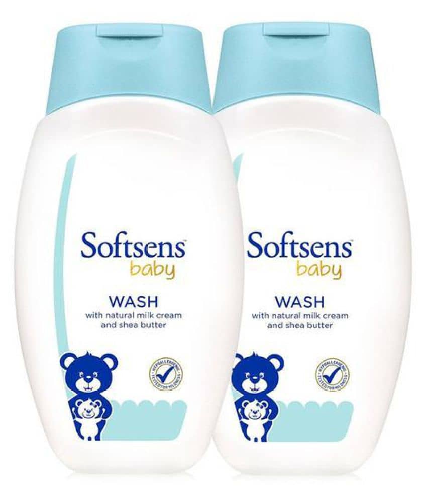 Sotftsens Baby TEAR FREE Baby Wash with natural milk cream & shea butter, 200ml, Pack of 2