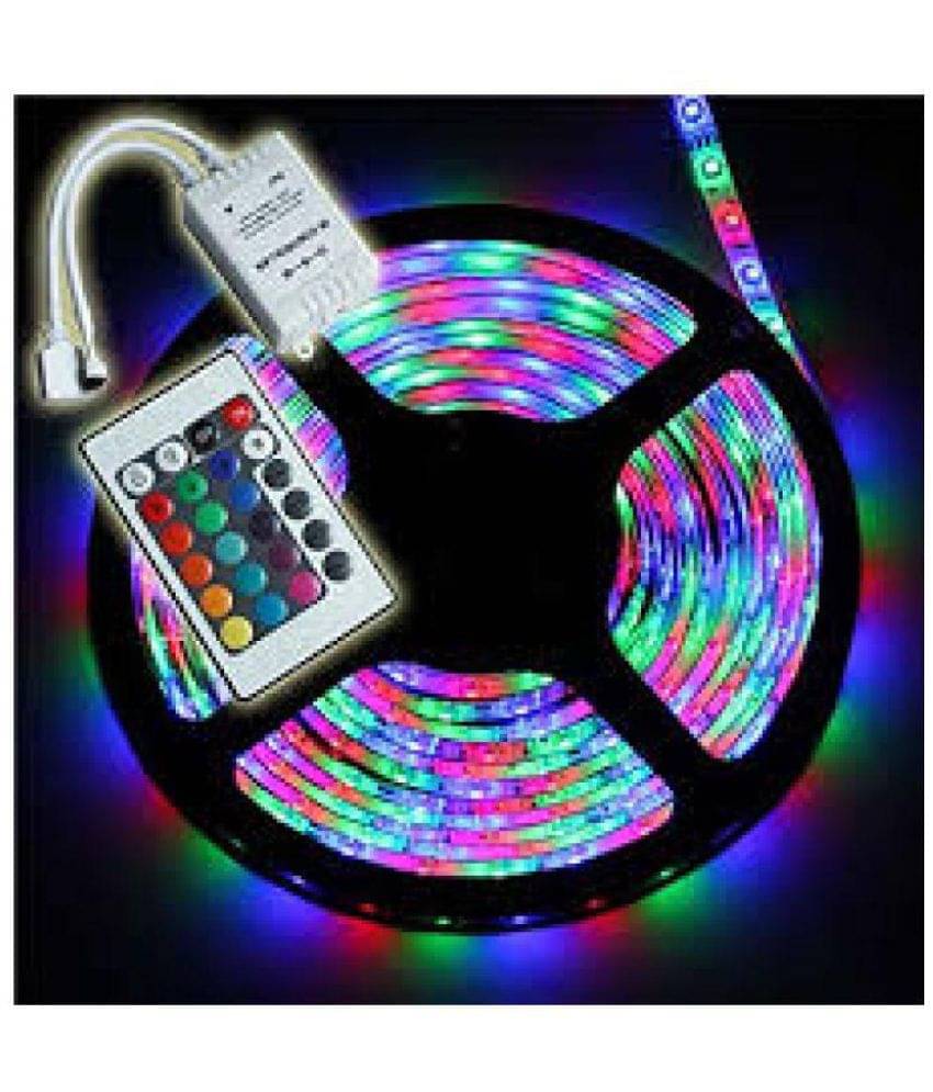     			Lamps of India RGB REMOTE STRIP LIGHT 5 METER LED Strips Multi