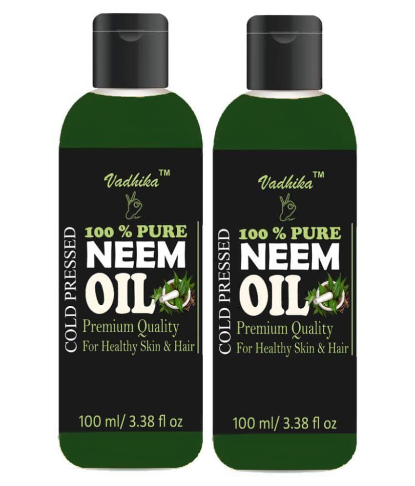 Vadhika 100 % Organic Neem oil Nee, 200 ml Pack of 2